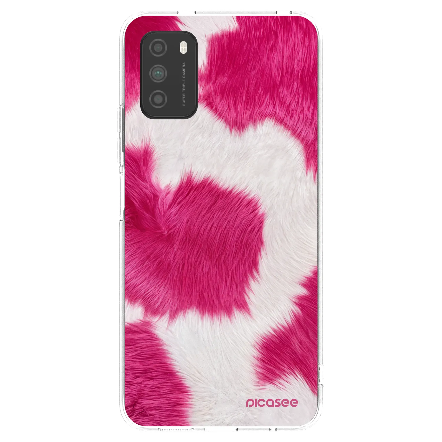 Picasee silikonový průhledný obal pro Xiaomi Poco M3 - Pink Moo