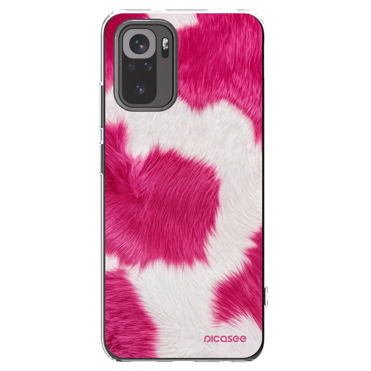 Picasee silikonový průhledný obal pro Xiaomi Redmi Note 10 - Pink Moo
