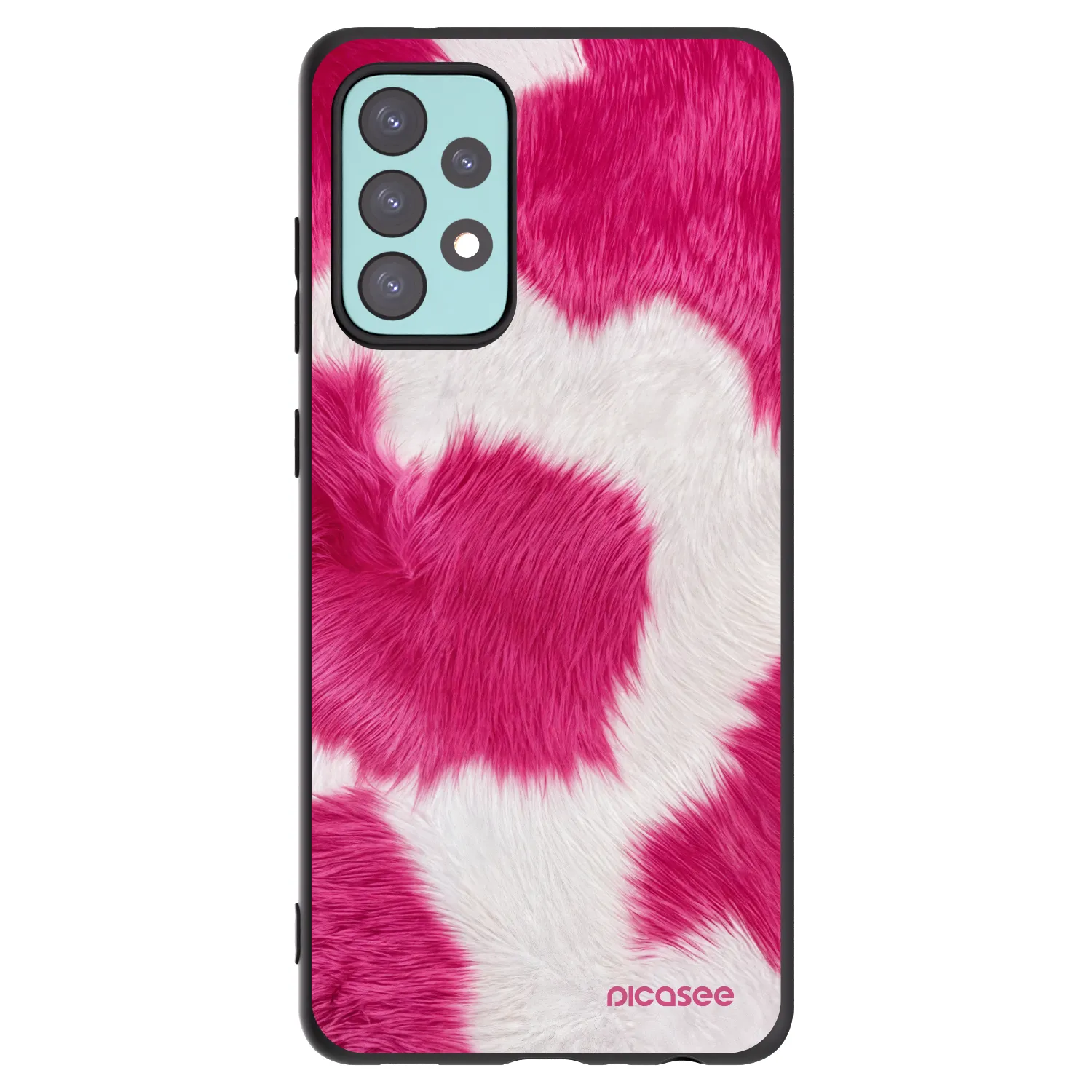 Picasee silikonový černý obal pro Samsung Galaxy A72 A725F - Pink Moo