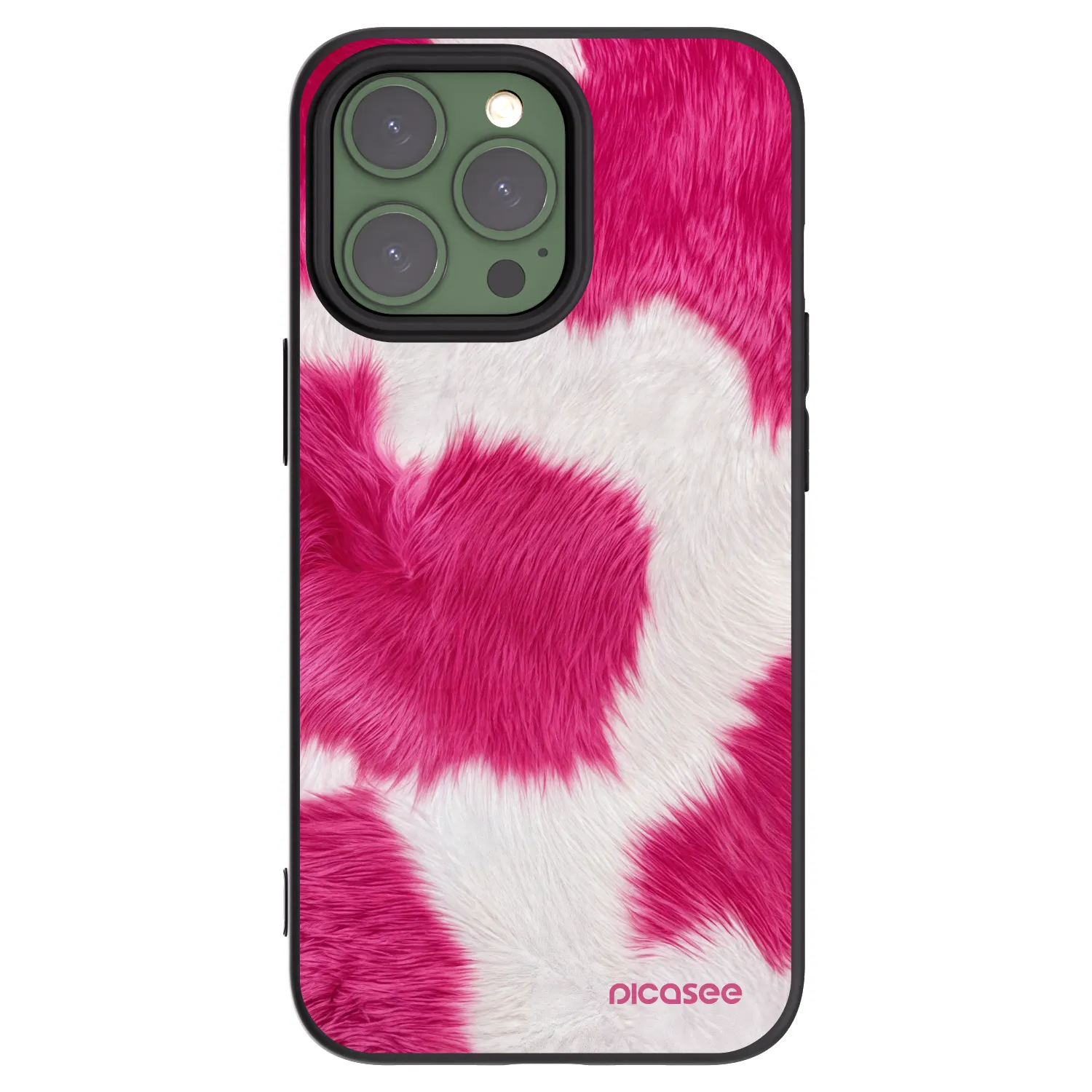 Picasee silikonový černý obal pro Apple iPhone 13 Pro - Pink Moo