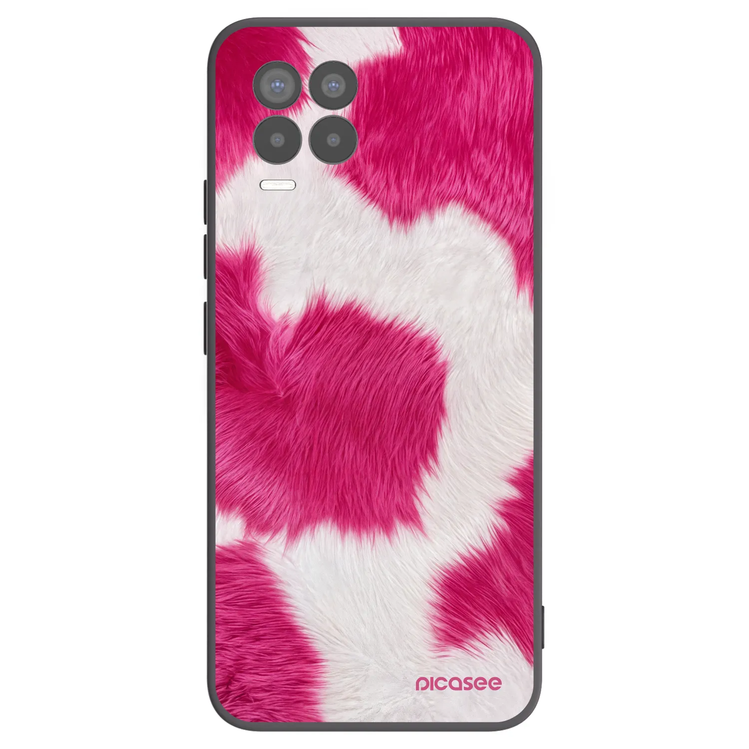 Picasee silikonový černý obal pro Realme 8 Pro - Pink Moo