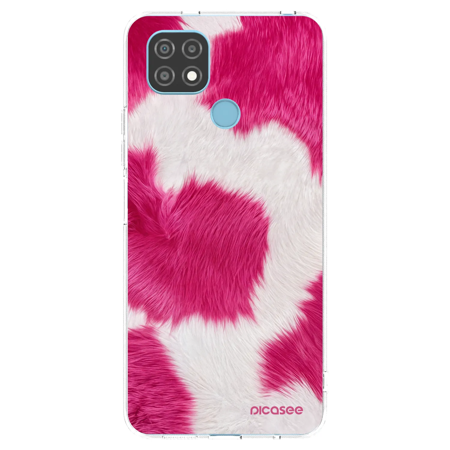 Picasee silikonový průhledný obal pro Realme C21 - Pink Moo