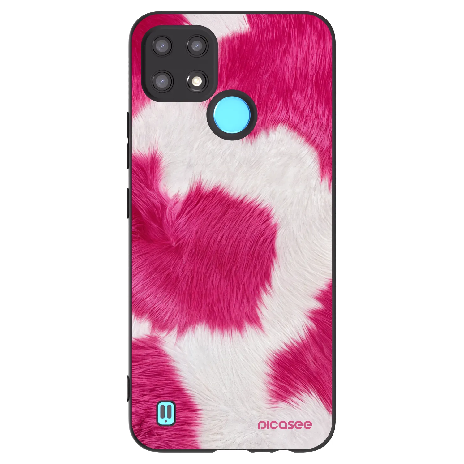 Picasee silikonový černý obal pro Realme C21 - Pink Moo