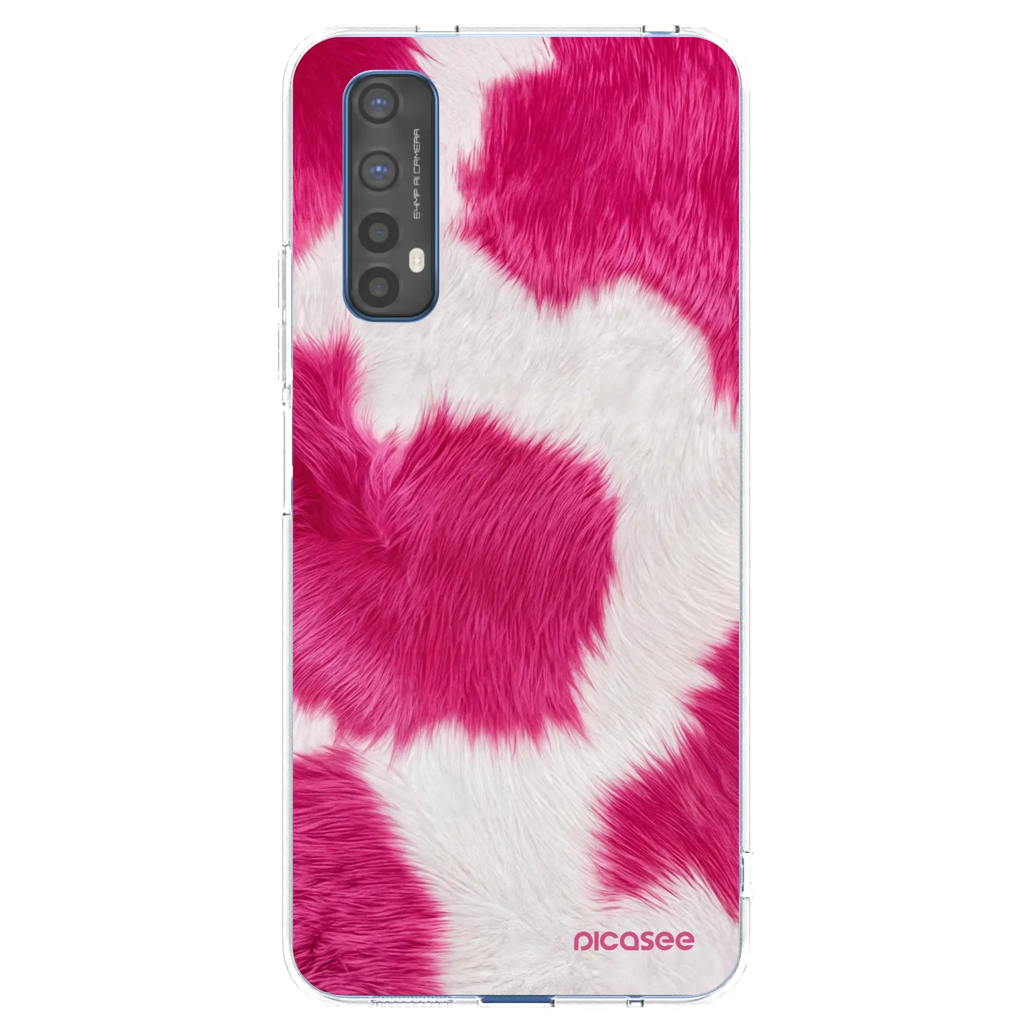 Picasee silikonový průhledný obal pro Realme 7 - Pink Moo