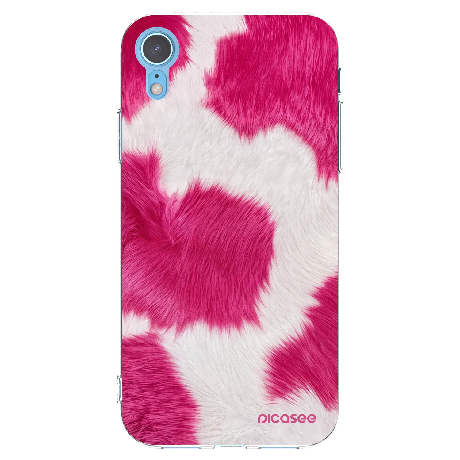 Picasee silikonový průhledný obal pro Apple iPhone XR - Pink Moo