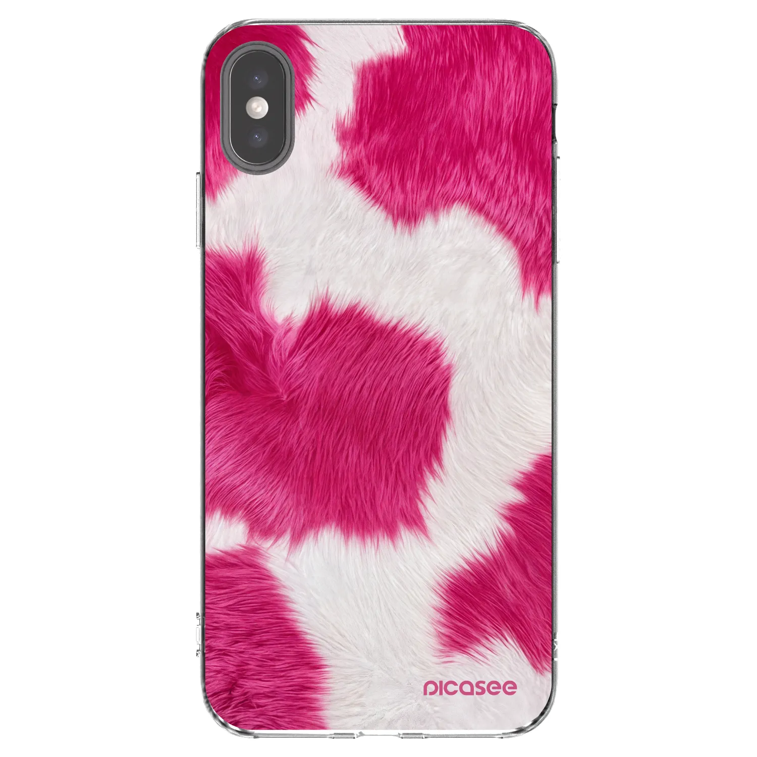 Picasee silikonový průhledný obal pro Apple iPhone XS Max - Pink Moo