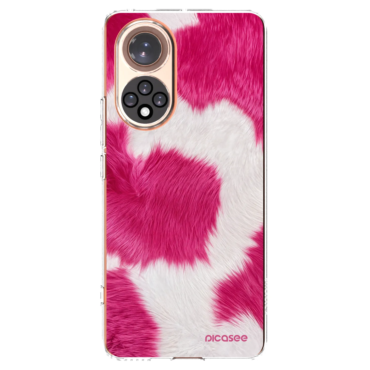 Picasee silikonový průhledný obal pro Honor 50 5G - Pink Moo
