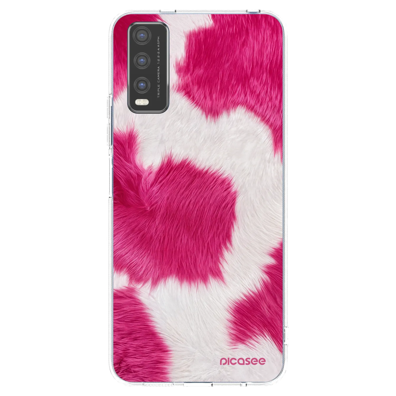 Picasee silikonový průhledný obal pro Vivo Y20s - Pink Moo
