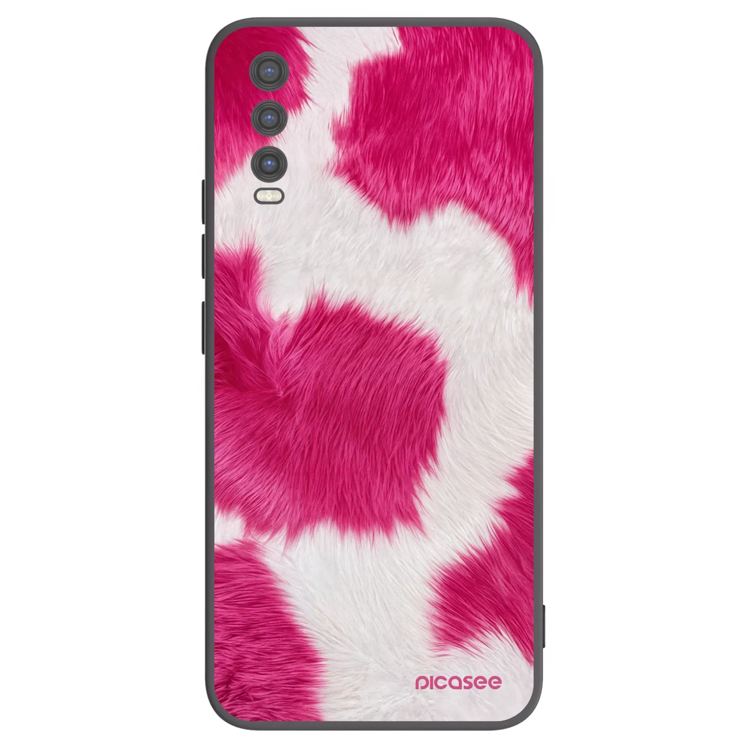 Picasee silikonový černý obal pro Vivo Y20s - Pink Moo