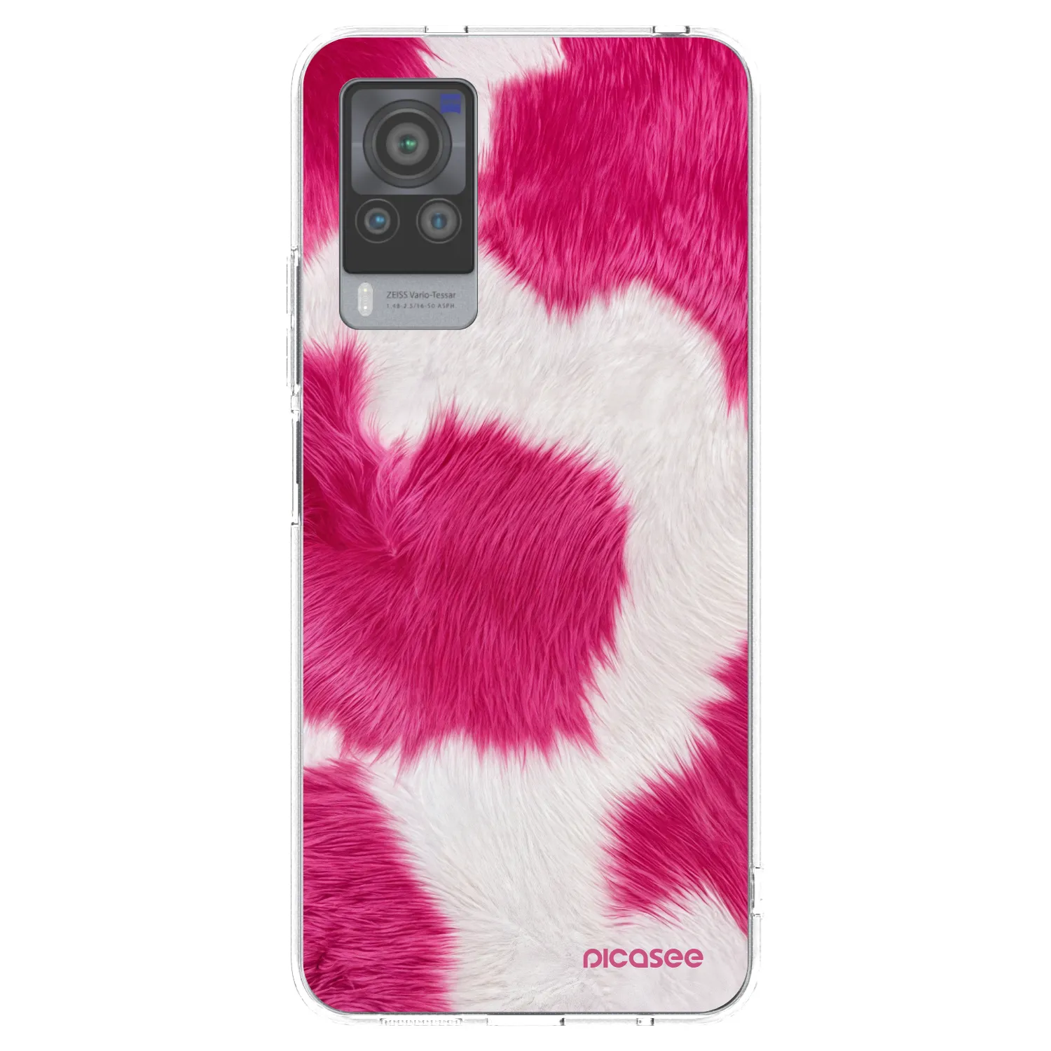 Picasee silikonový průhledný obal pro Vivo X60 Pro 5G - Pink Moo