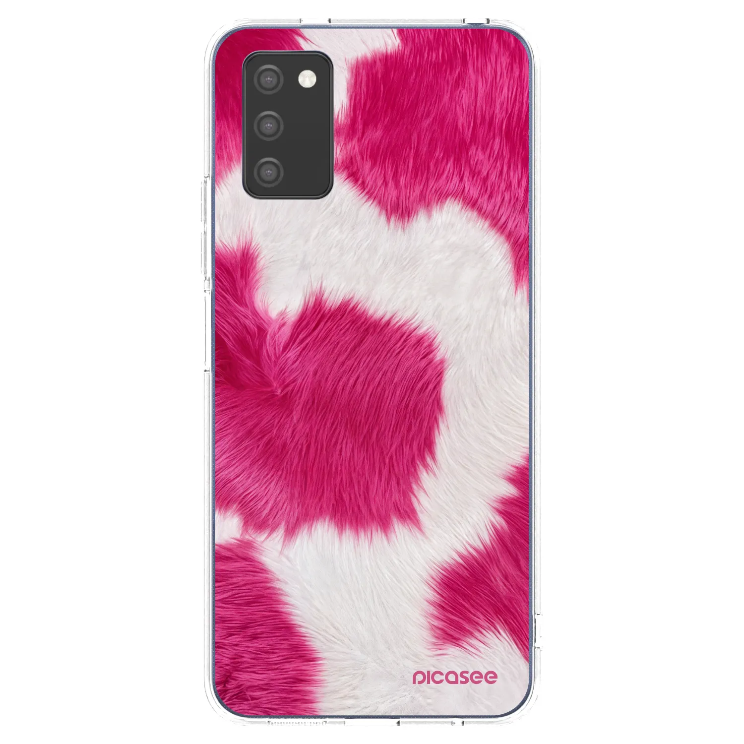 Picasee silikonový průhledný obal pro Samsung Galaxy A03s A037G - Pink Moo