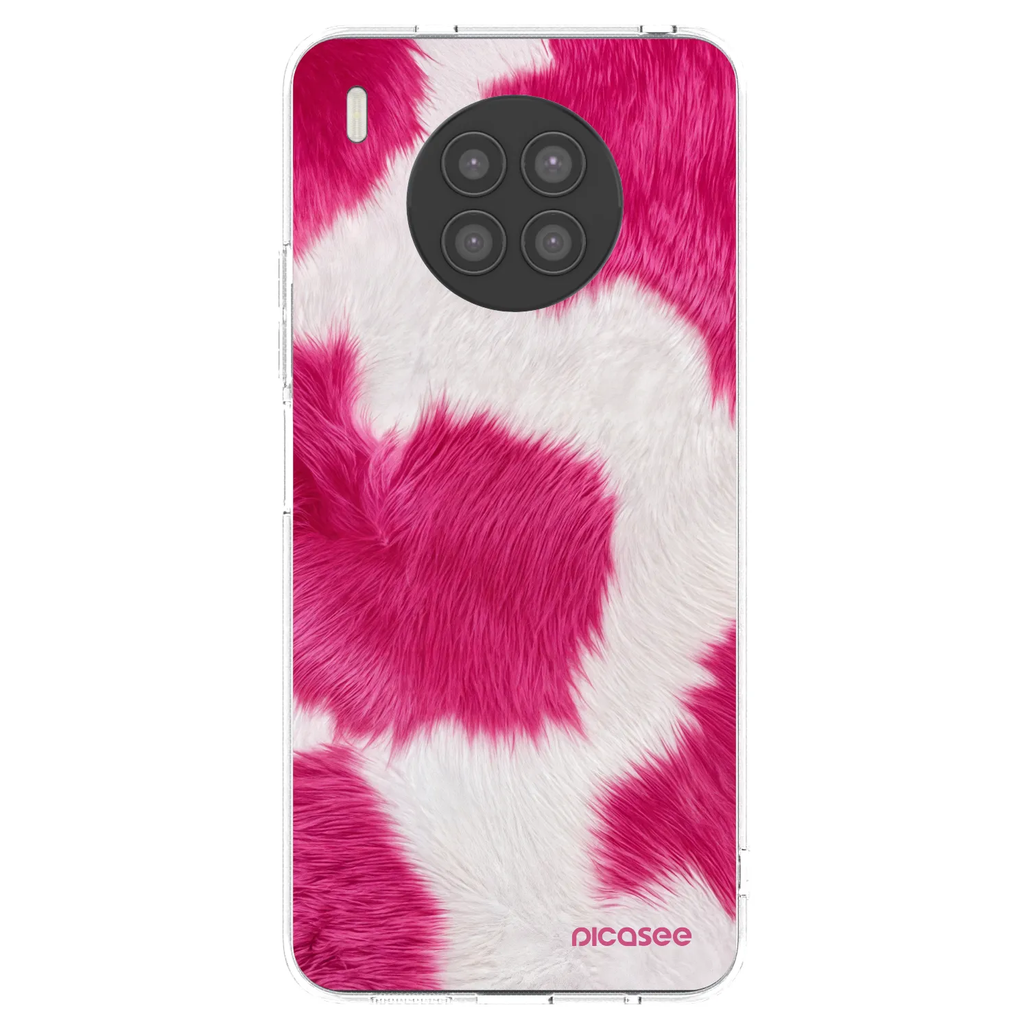 Picasee silikonový průhledný obal pro Huawei Nova 8i - Pink Moo