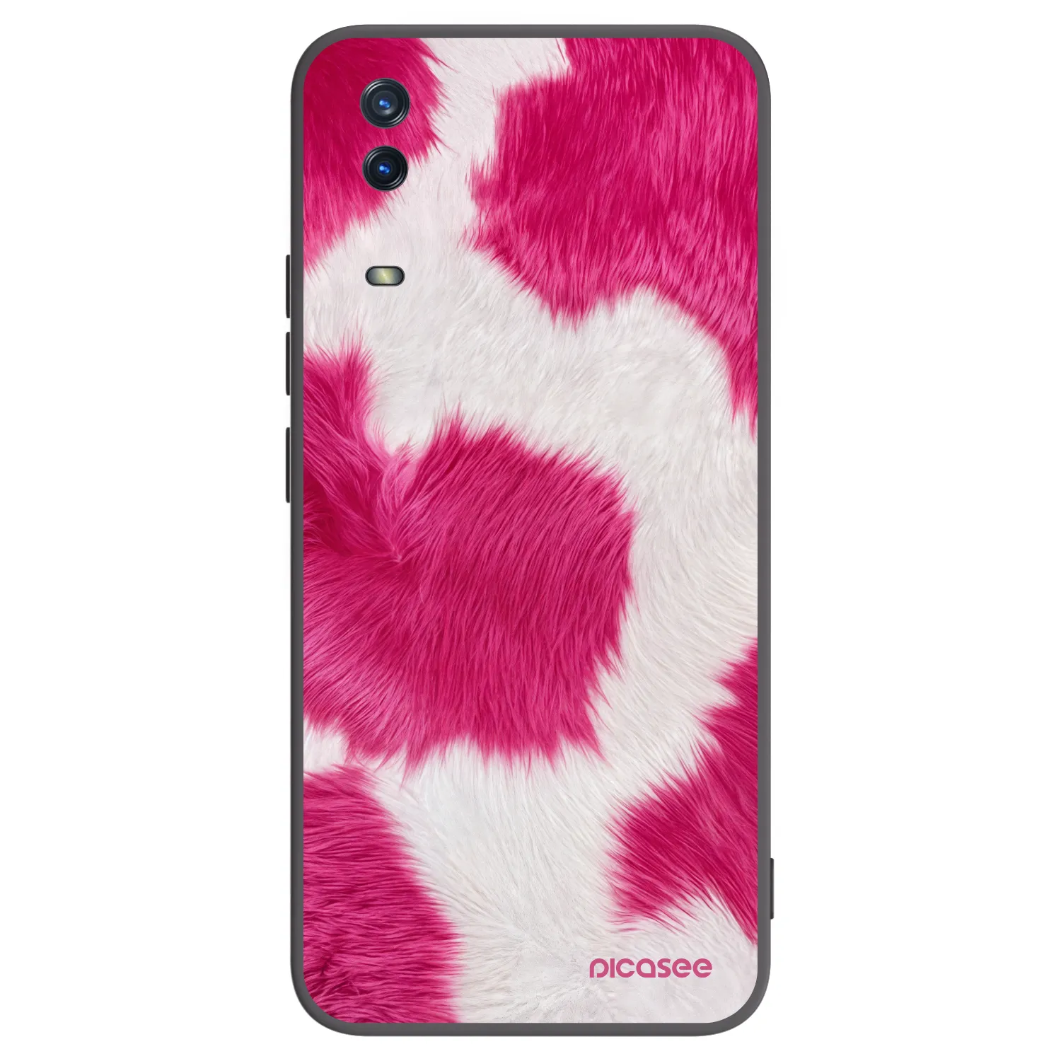 Picasee silikonový černý obal pro Vivo Y11s - Pink Moo