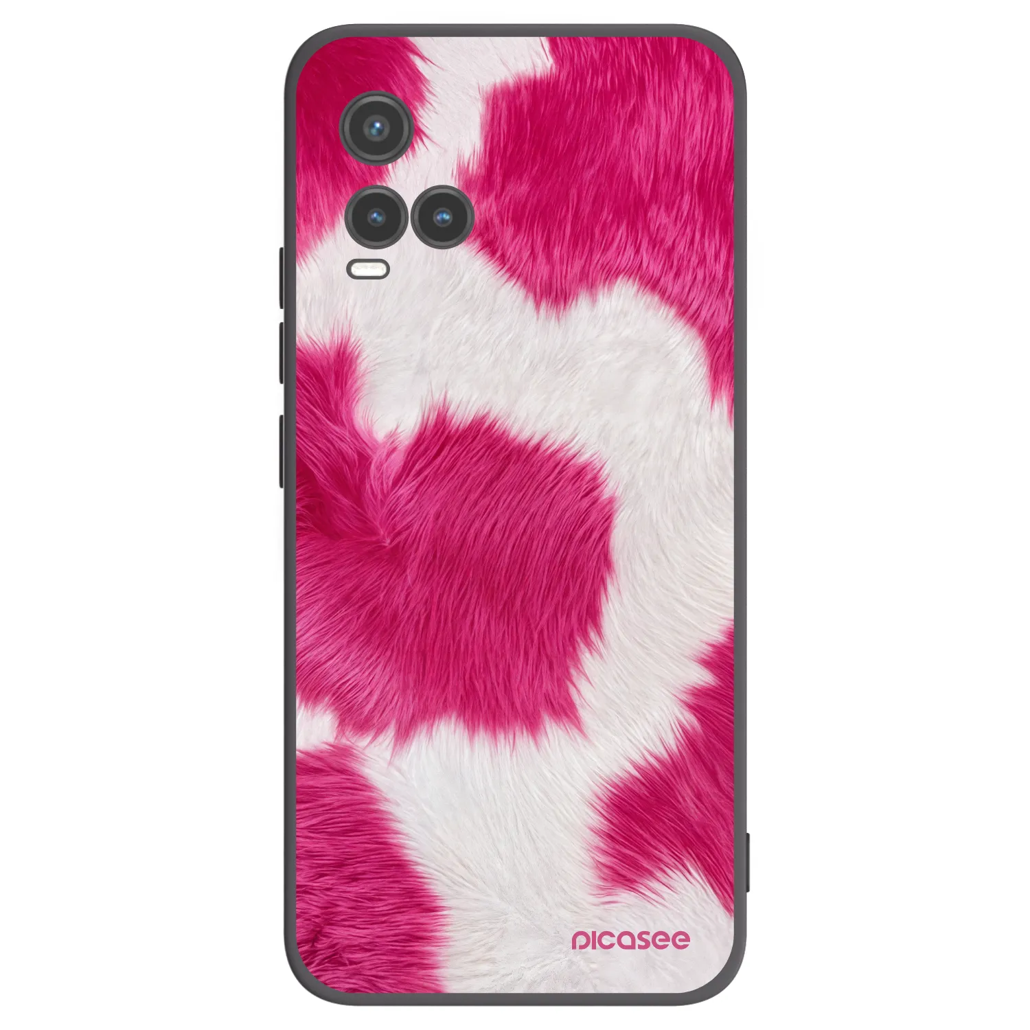 Picasee silikonový černý obal pro Vivo Y33s - Pink Moo