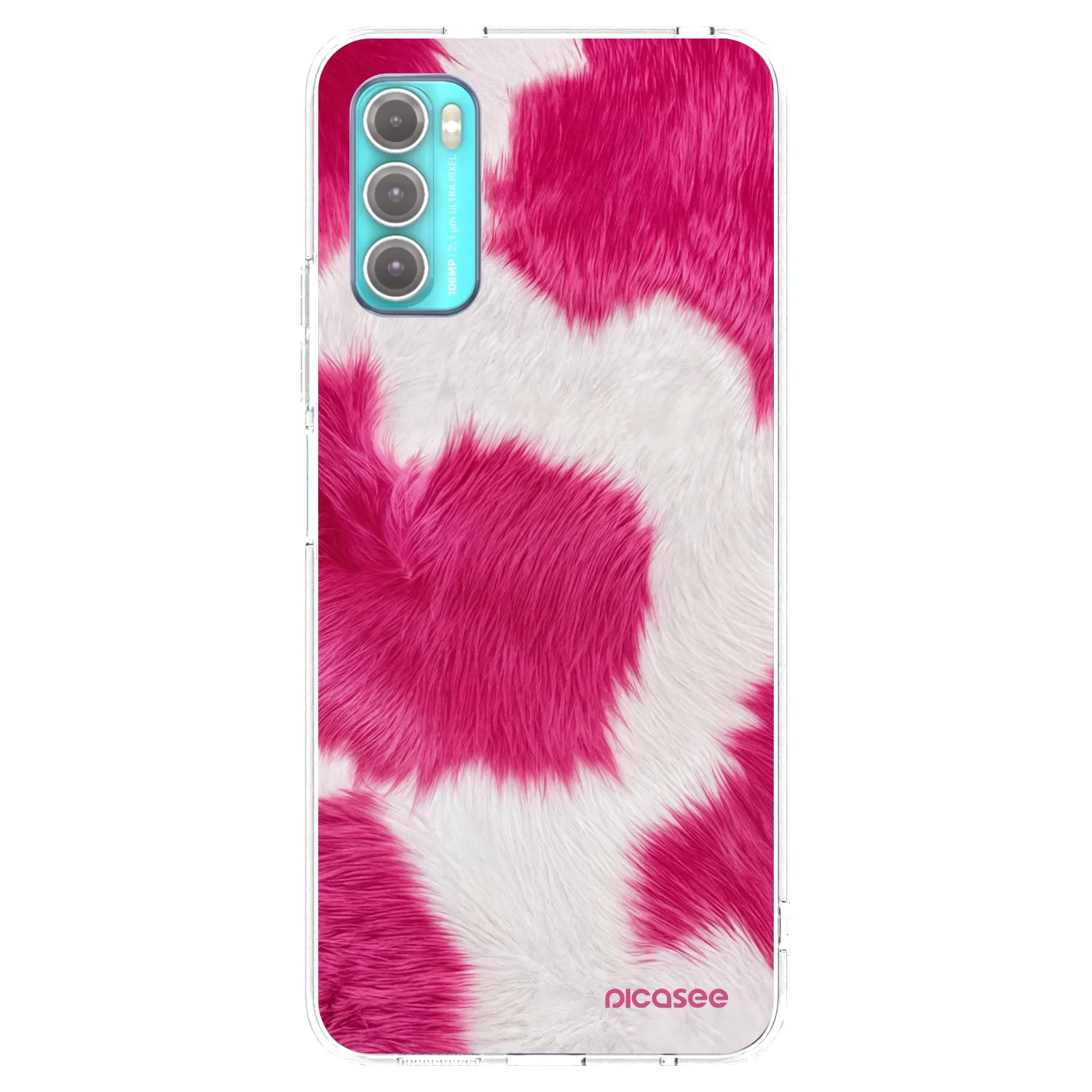 Picasee silikonový průhledný obal pro Motorola Moto G60 - Pink Moo