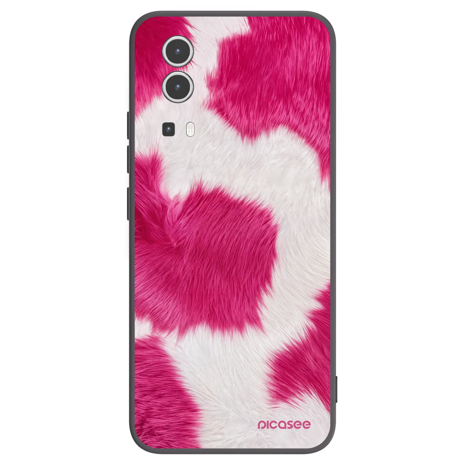Picasee silikonový černý obal pro Vivo Y72 5G - Pink Moo