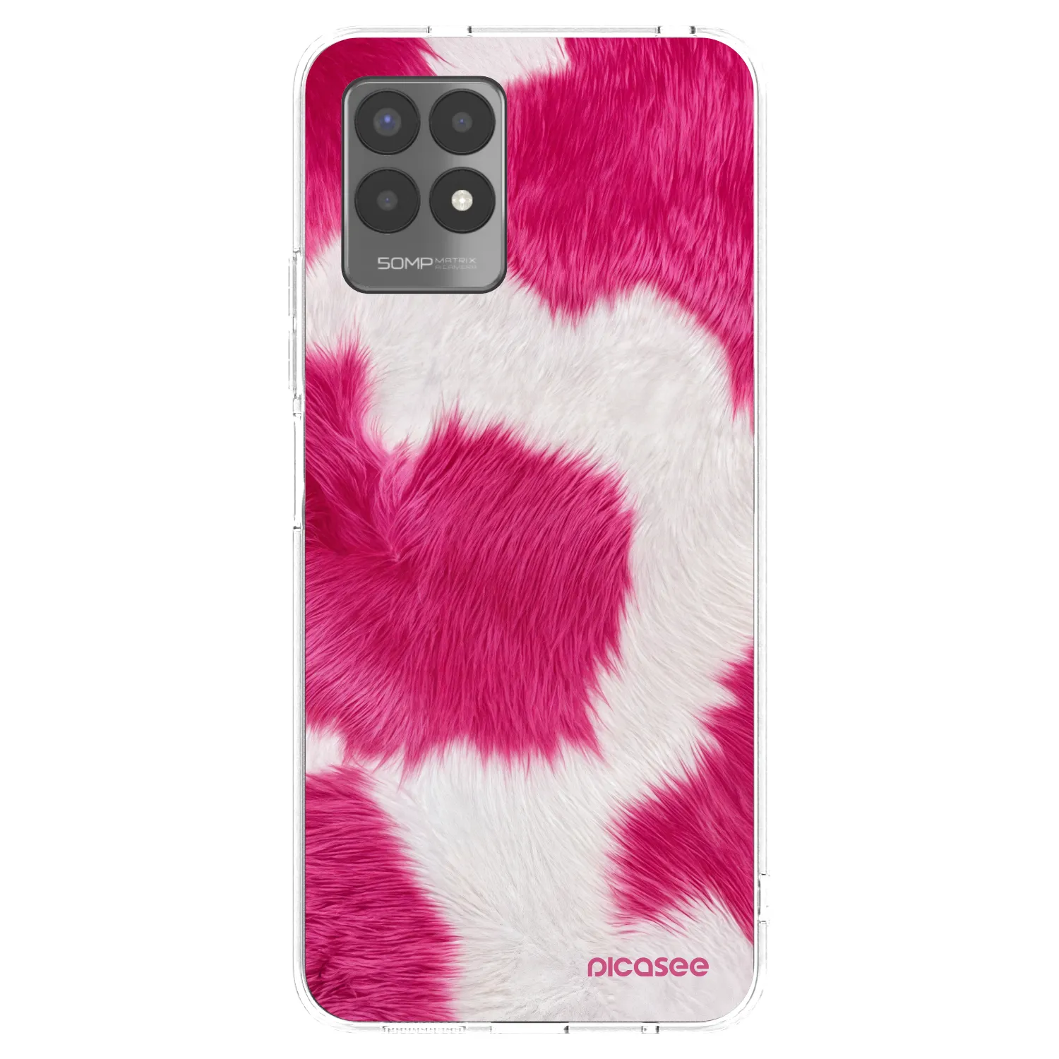 Picasee silikonový průhledný obal pro Realme 8i - Pink Moo