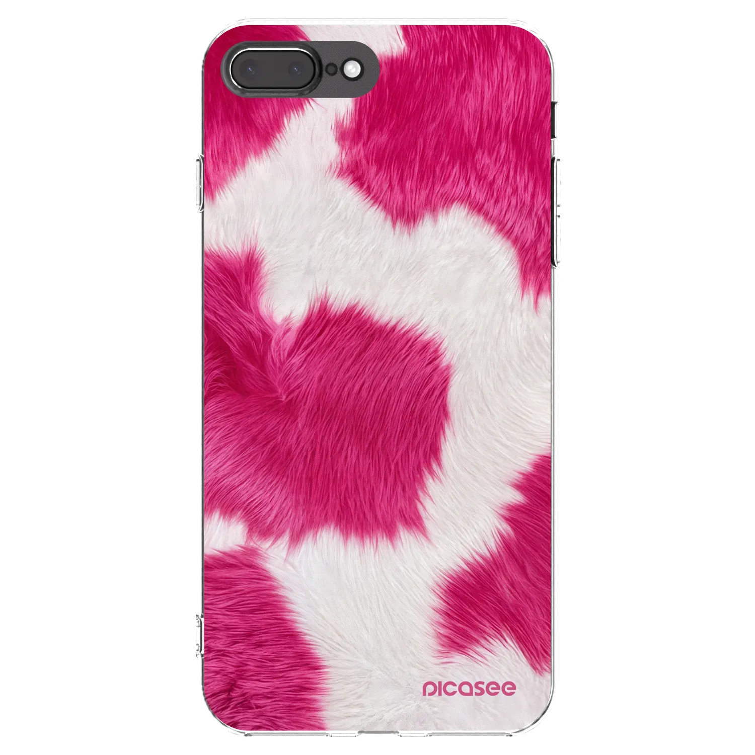 Picasee silikonový průhledný obal pro Apple iPhone 7 Plus - Pink Moo
