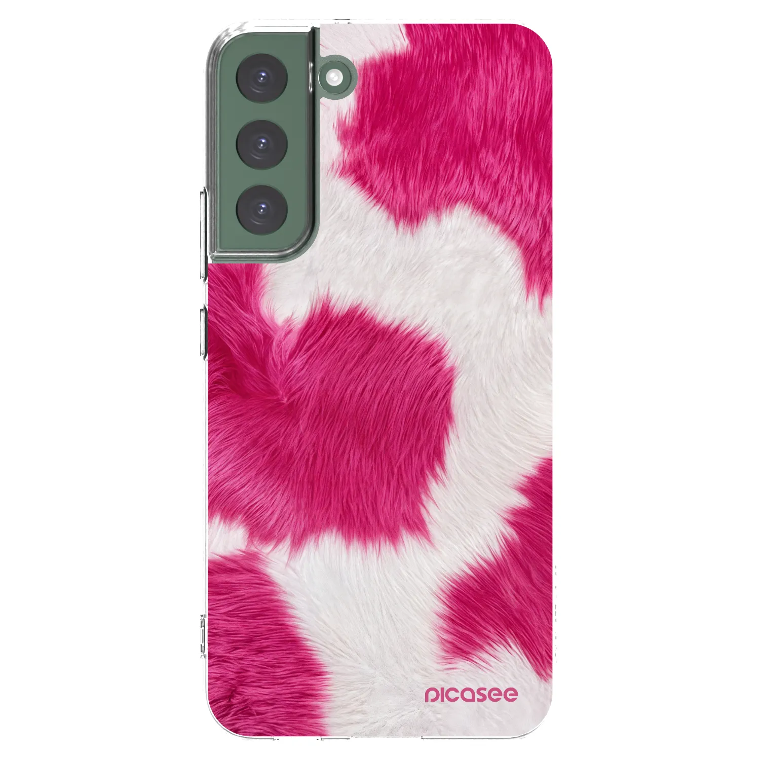 Picasee silikonový průhledný obal pro Samsung Galaxy S22+ 5G - Pink Moo