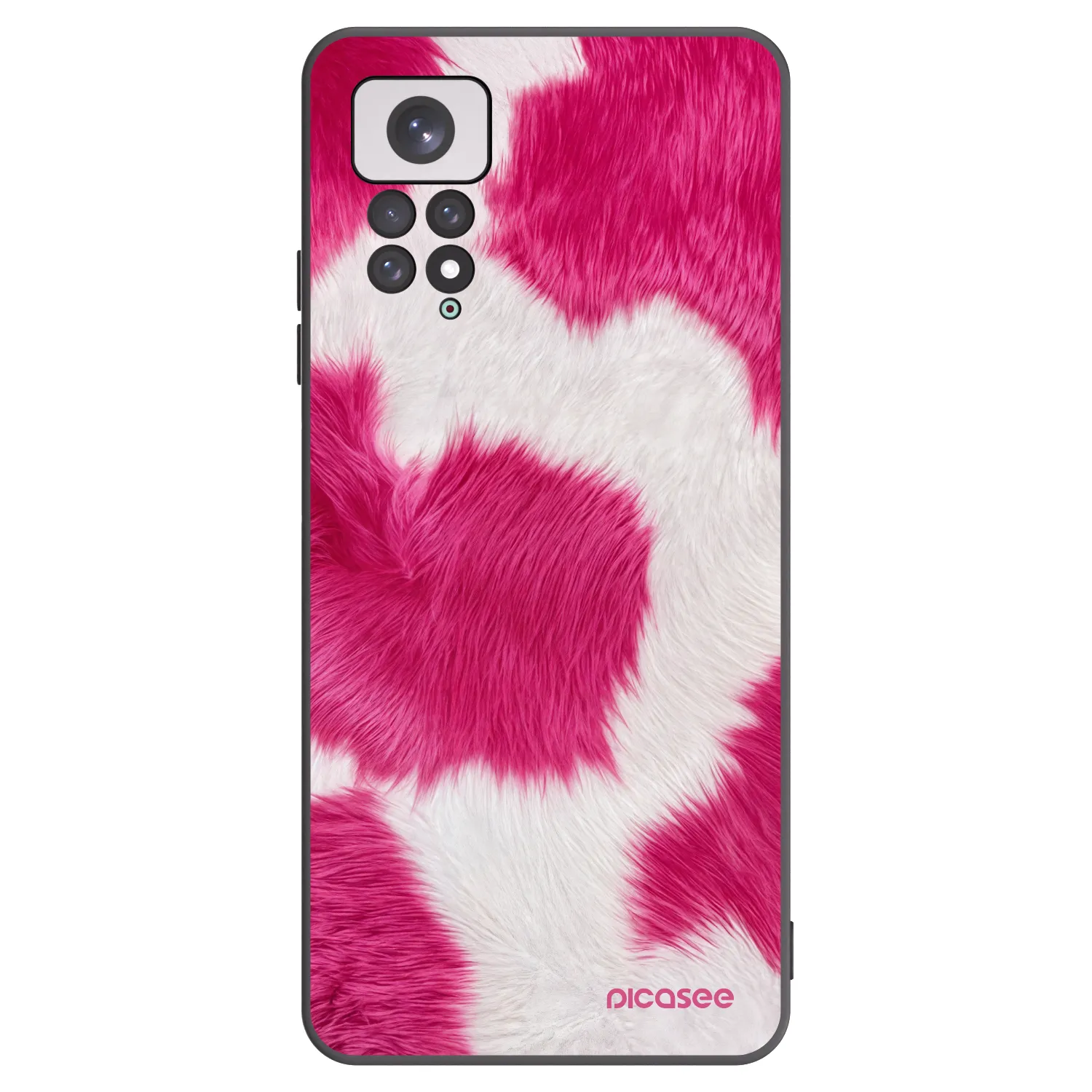 Picasee silikonový černý obal pro Xiaomi Redmi Note 11 - Pink Moo