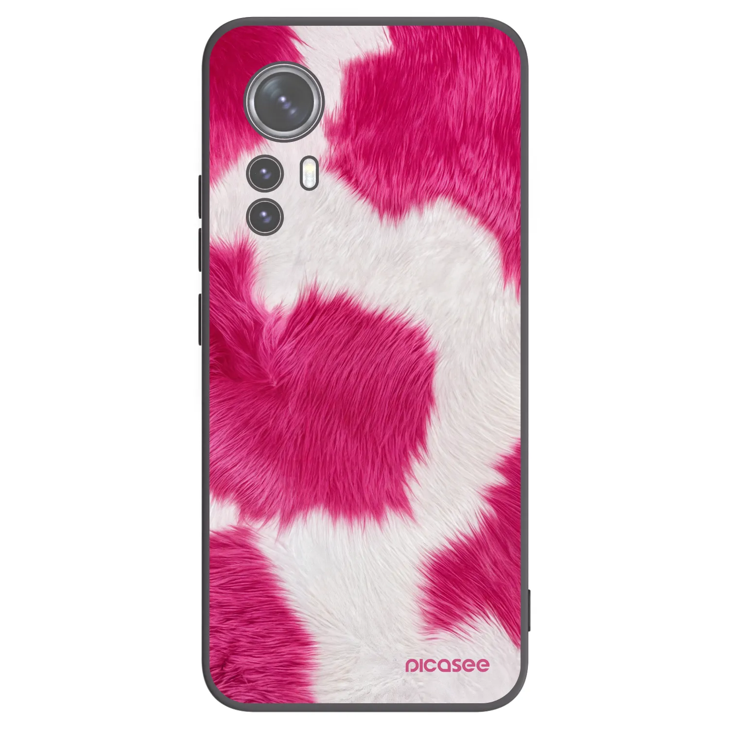 Picasee silikonový černý obal pro Xiaomi 12 - Pink Moo