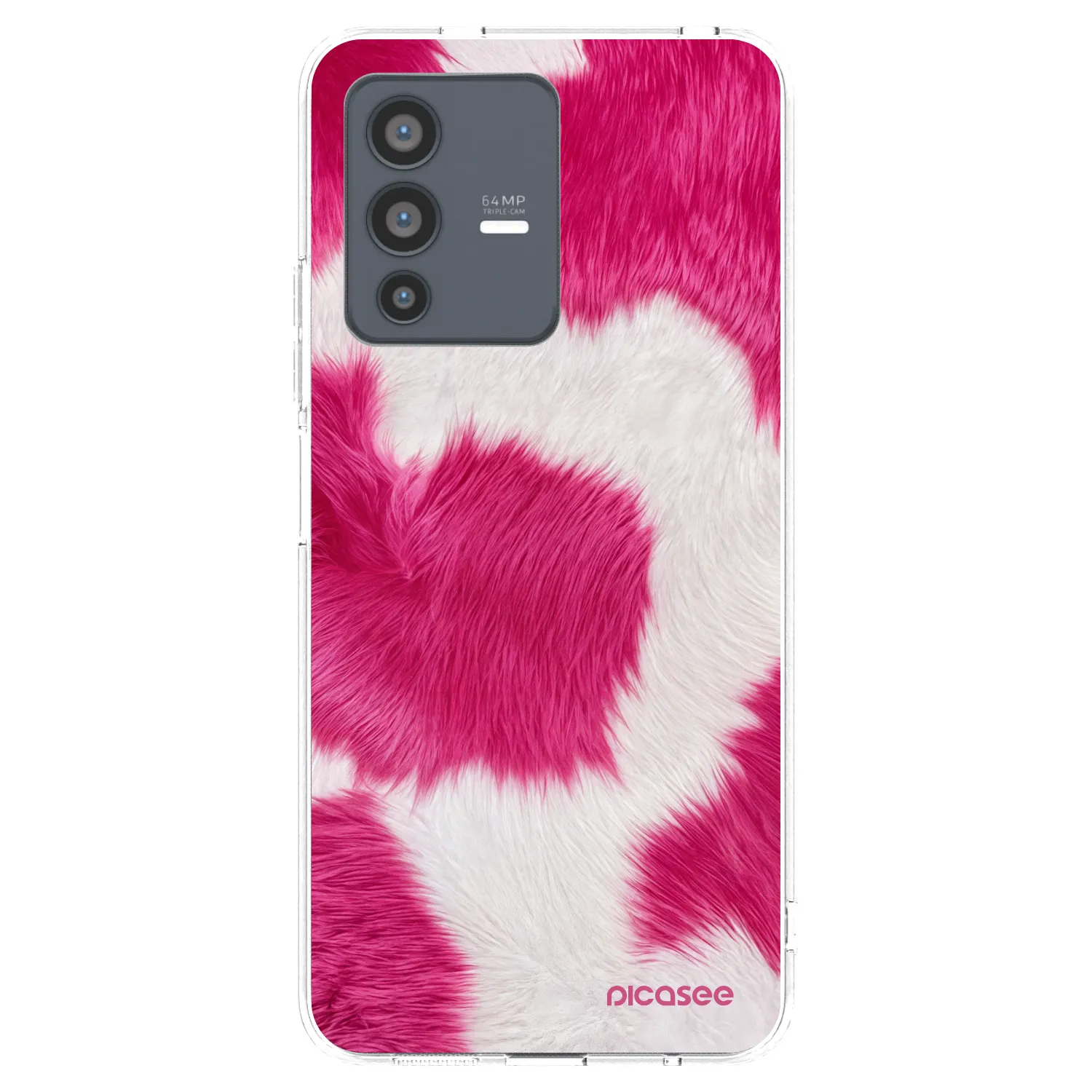 Picasee silikonový průhledný obal pro Vivo V23 5G - Pink Moo
