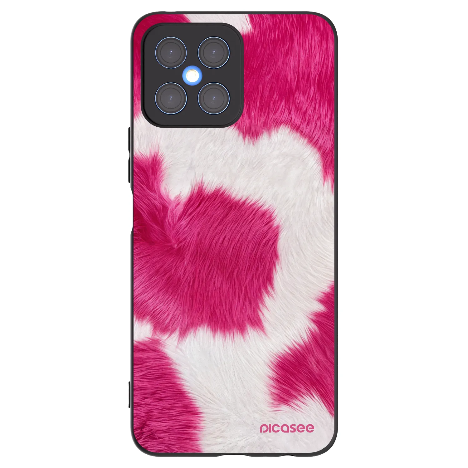 Picasee silikonový černý obal pro Honor X8 4G - Pink Moo
