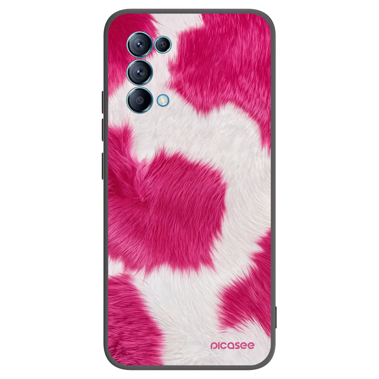 Picasee silikonový černý obal pro OPPO Reno 5 5G - Pink Moo