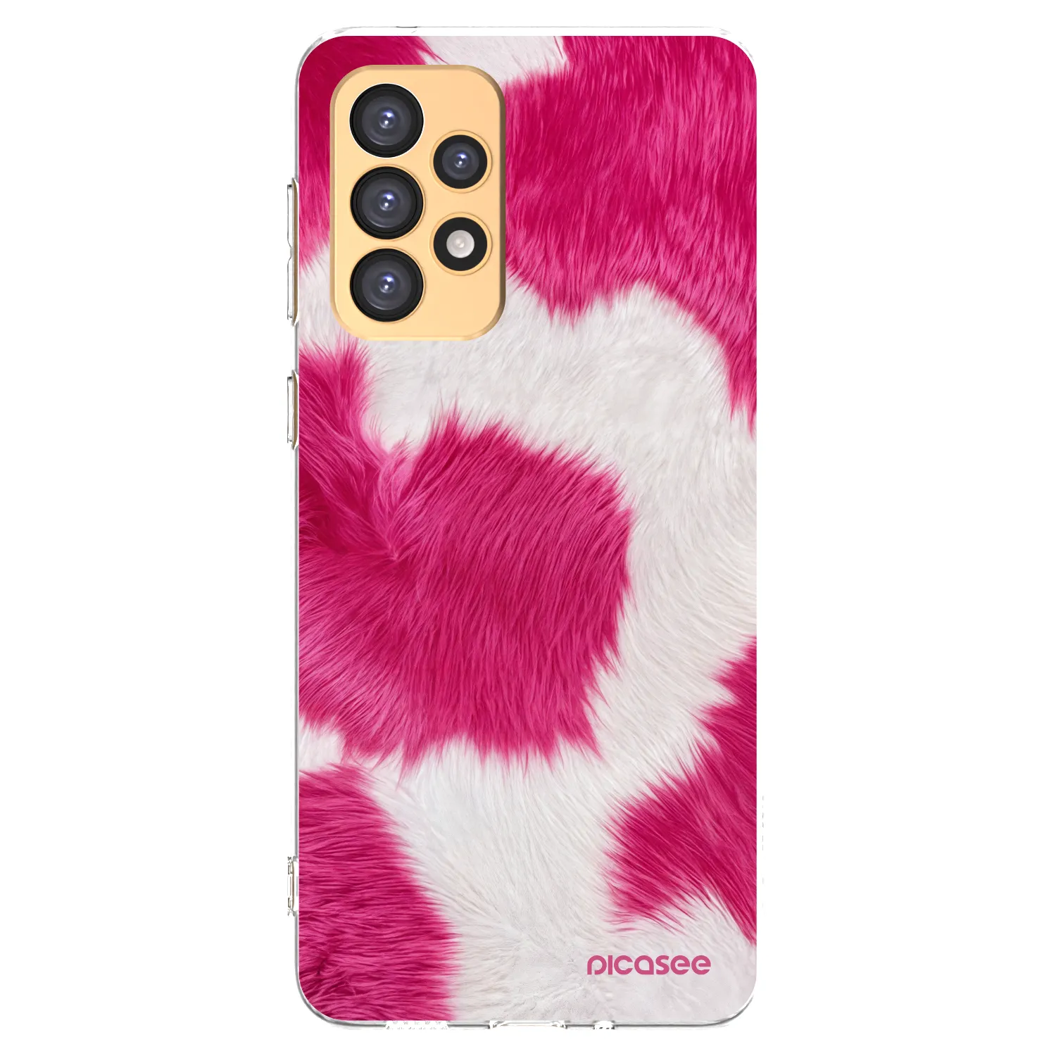 Picasee silikonový průhledný obal pro Samsung Galaxy A33 5G A336 - Pink Moo