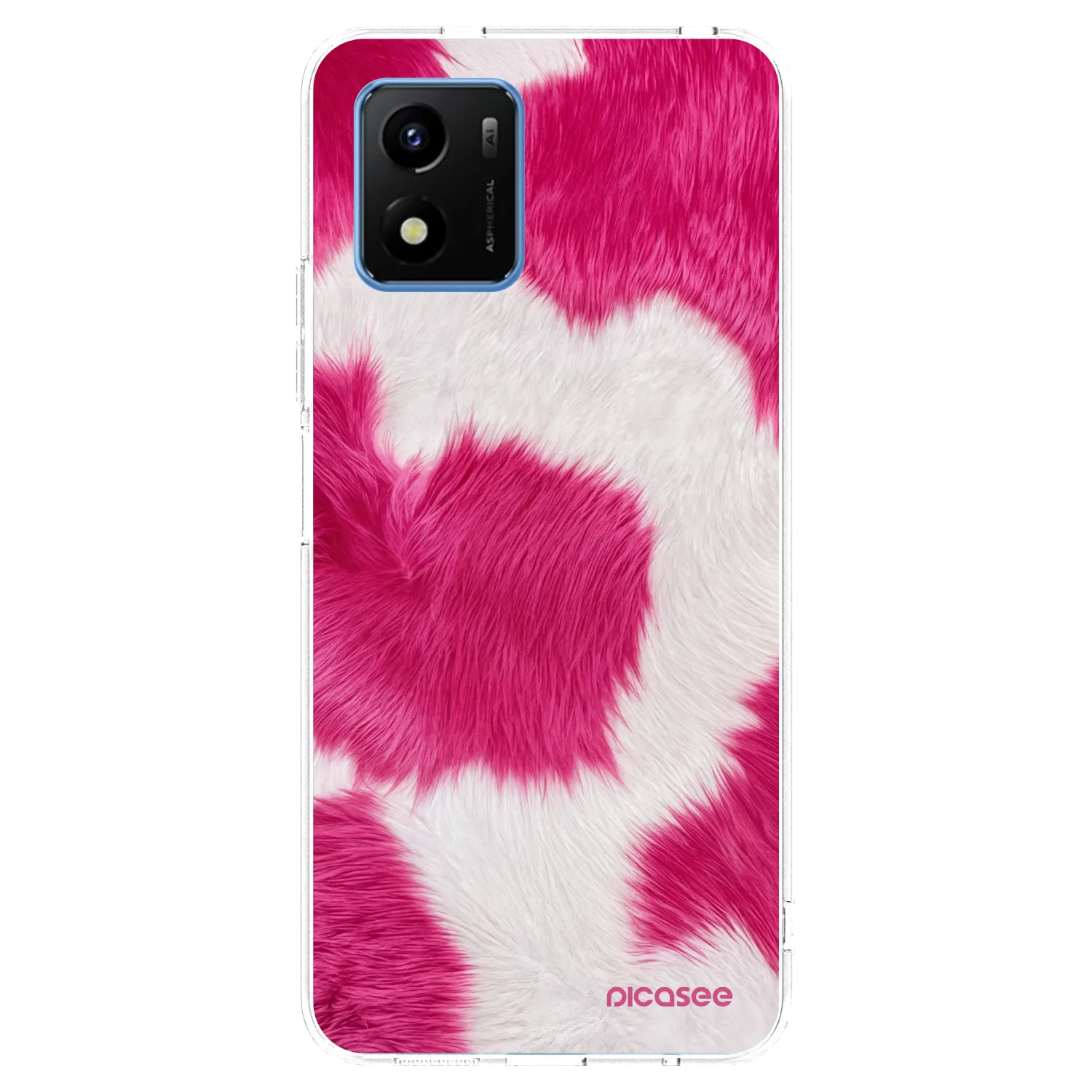 Picasee silikonový průhledný obal pro Vivo Y01 - Pink Moo
