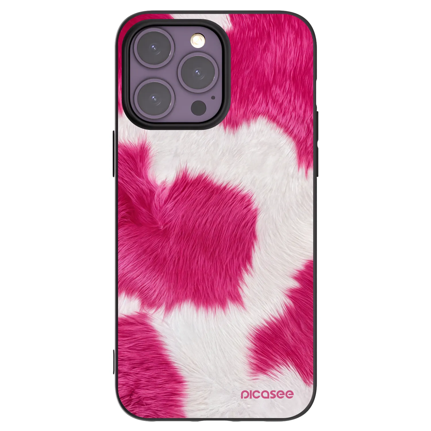 Picasee silikonový černý obal pro Apple iPhone 14 Pro Max - Pink Moo
