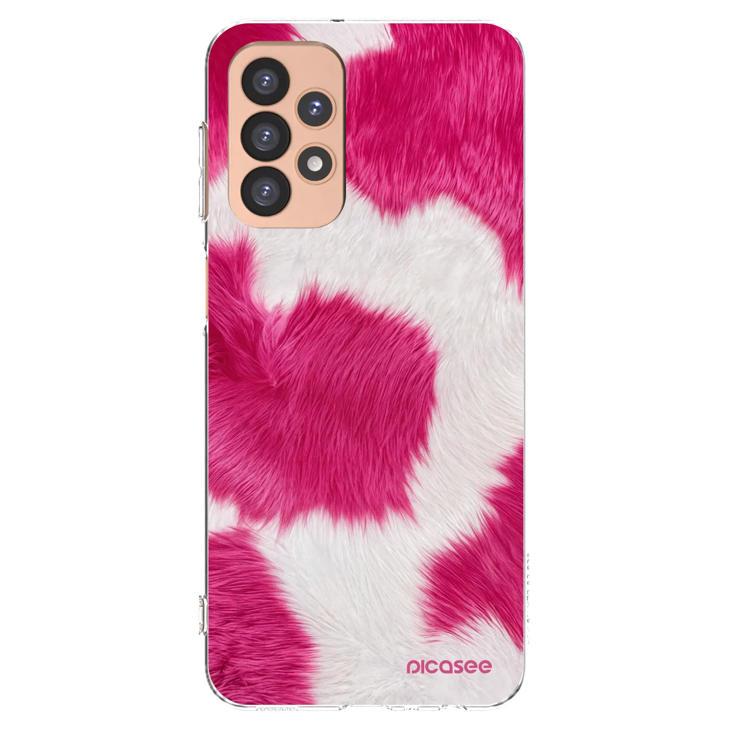Picasee silikonový průhledný obal pro Samsung Galaxy A23 A236B 5G - Pink Moo