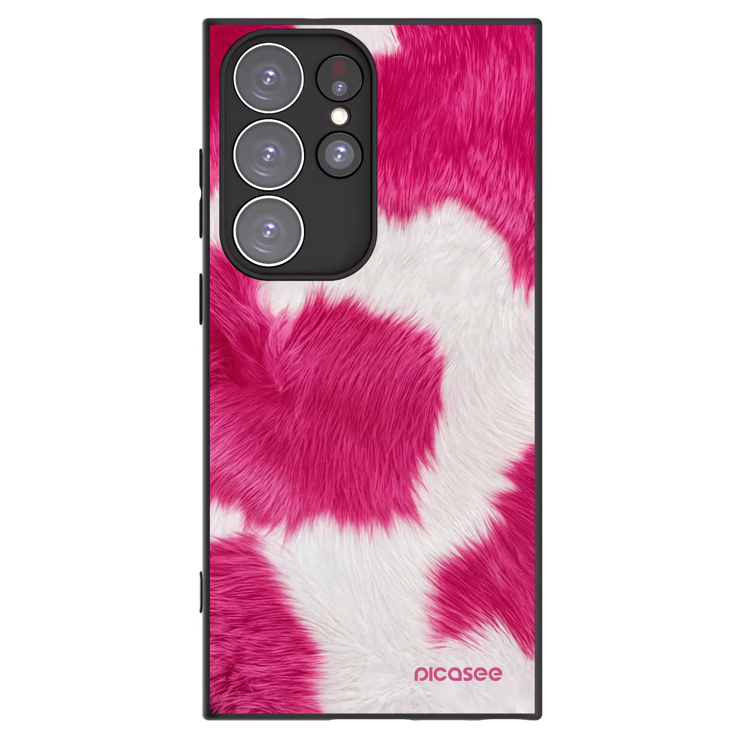 Picasee silikonový černý obal pro Samsung Galaxy S23 Ultra 5G - Pink Moo
