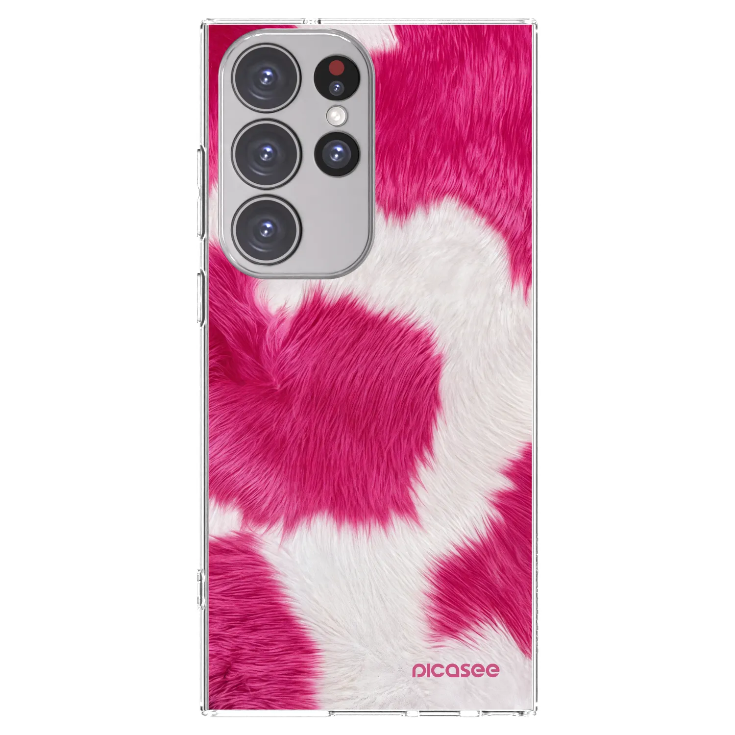 Picasee silikonový průhledný obal pro Samsung Galaxy S23 Ultra 5G - Pink Moo