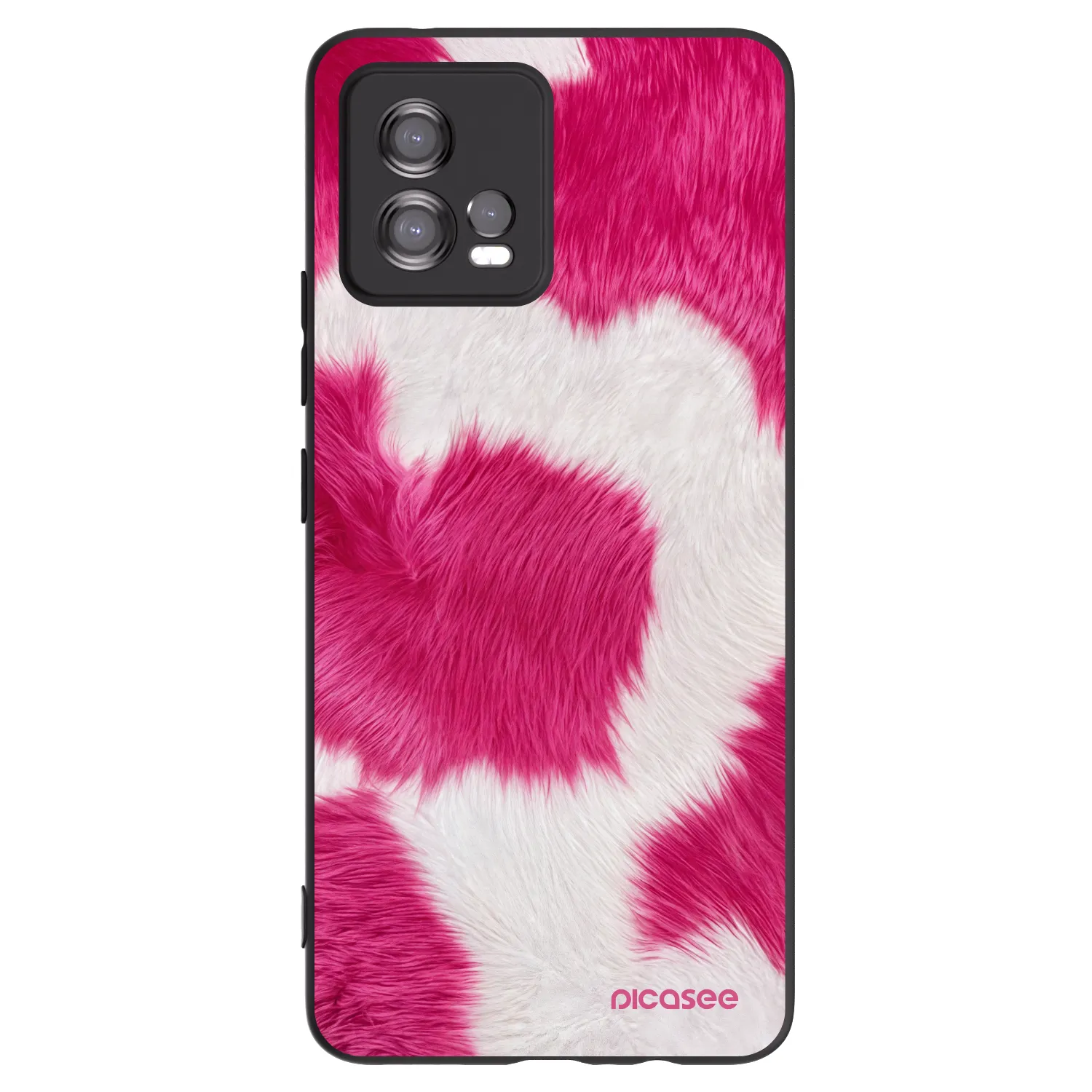 Picasee silikonový černý obal pro Motorola Moto G72 - Pink Moo