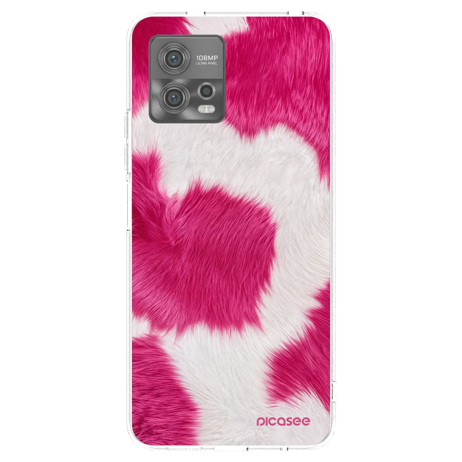Picasee silikonový průhledný obal pro Motorola Moto G72 - Pink Moo
