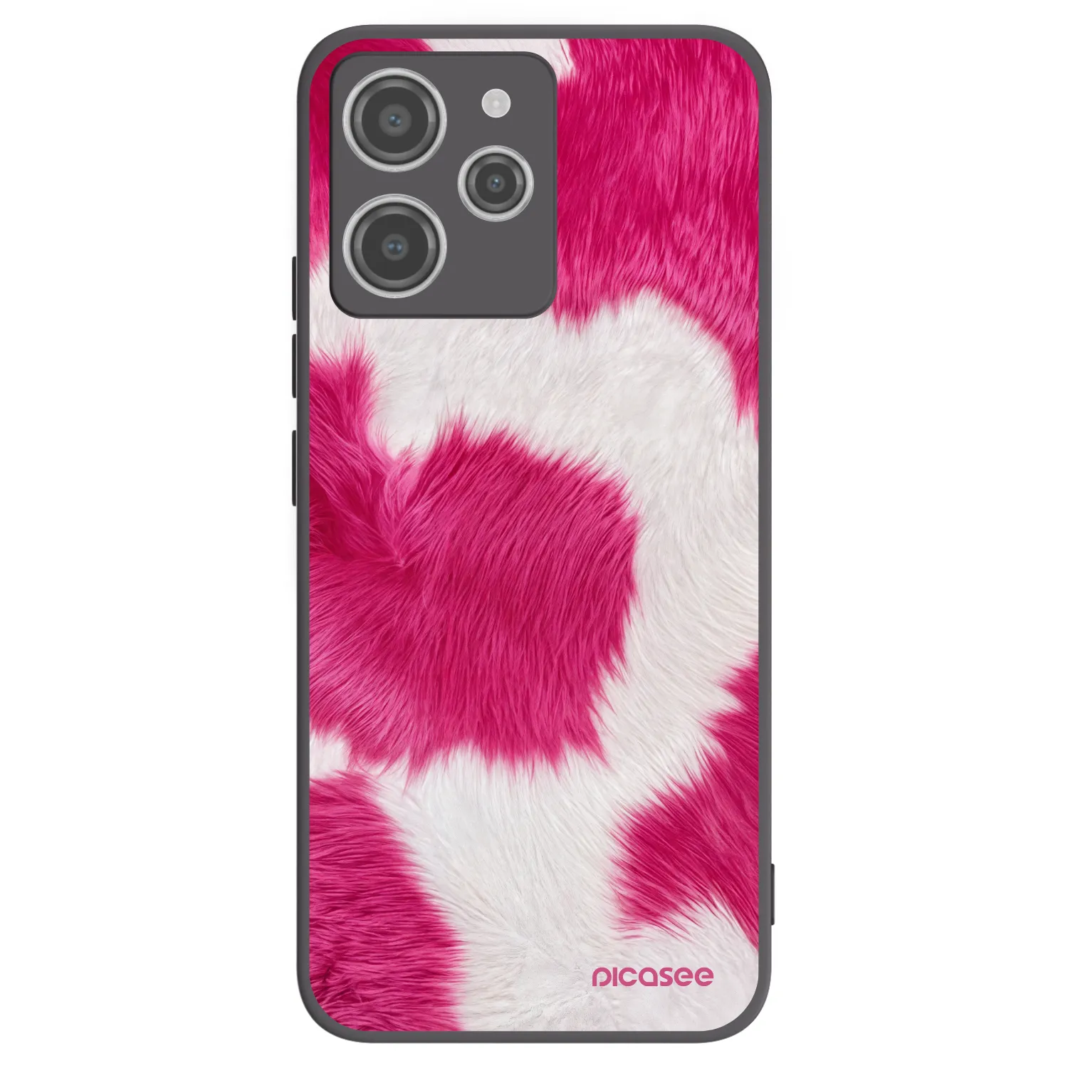 Picasee silikonový černý obal pro Xiaomi Redmi 12 4G - Pink Moo