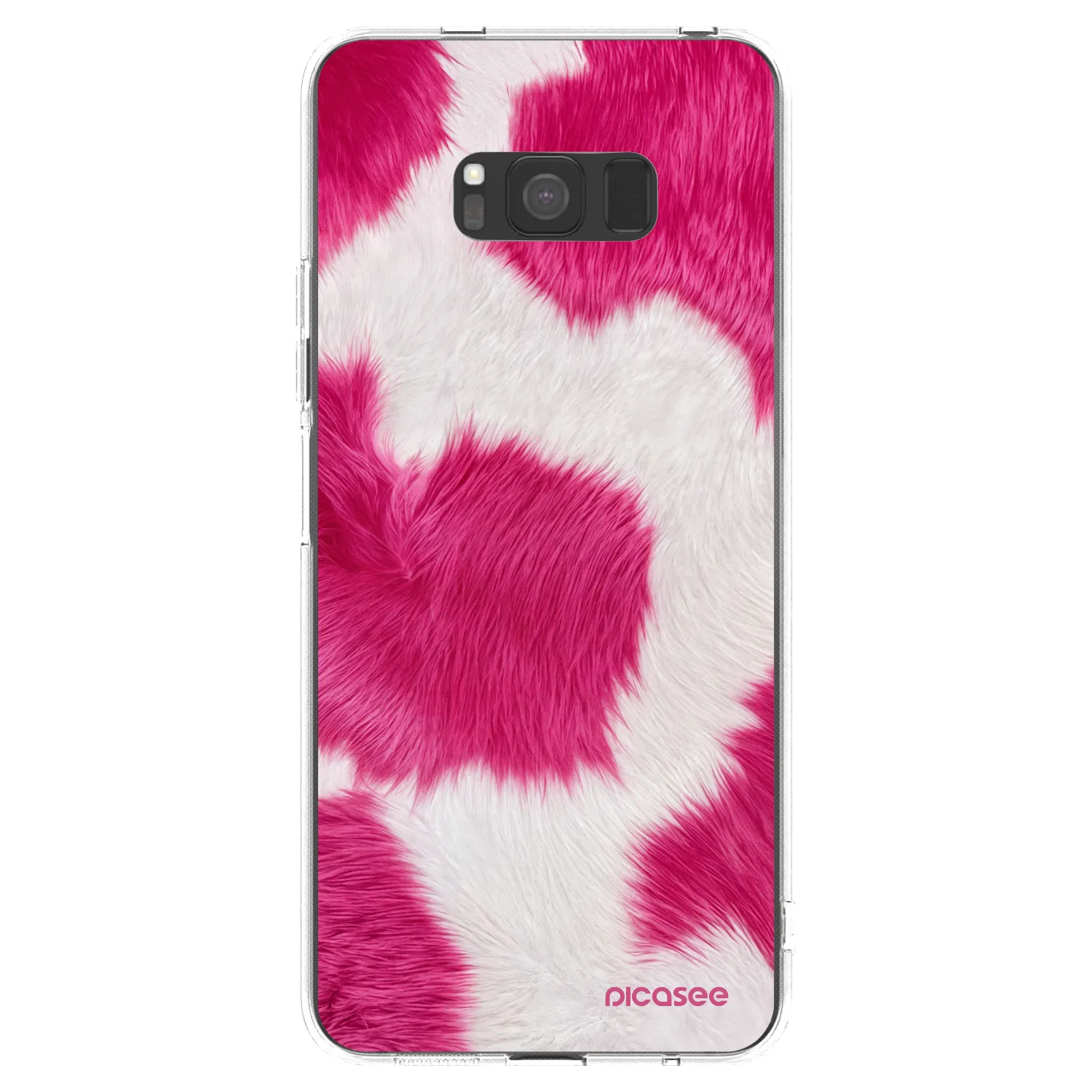 Picasee silikonový průhledný obal pro Samsung Galaxy S8 G950F - Pink Moo