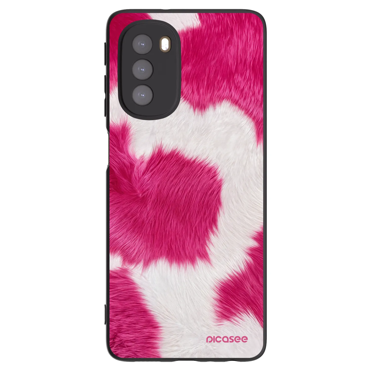 Picasee silikonový černý obal pro Motorola Moto G51 - Pink Moo