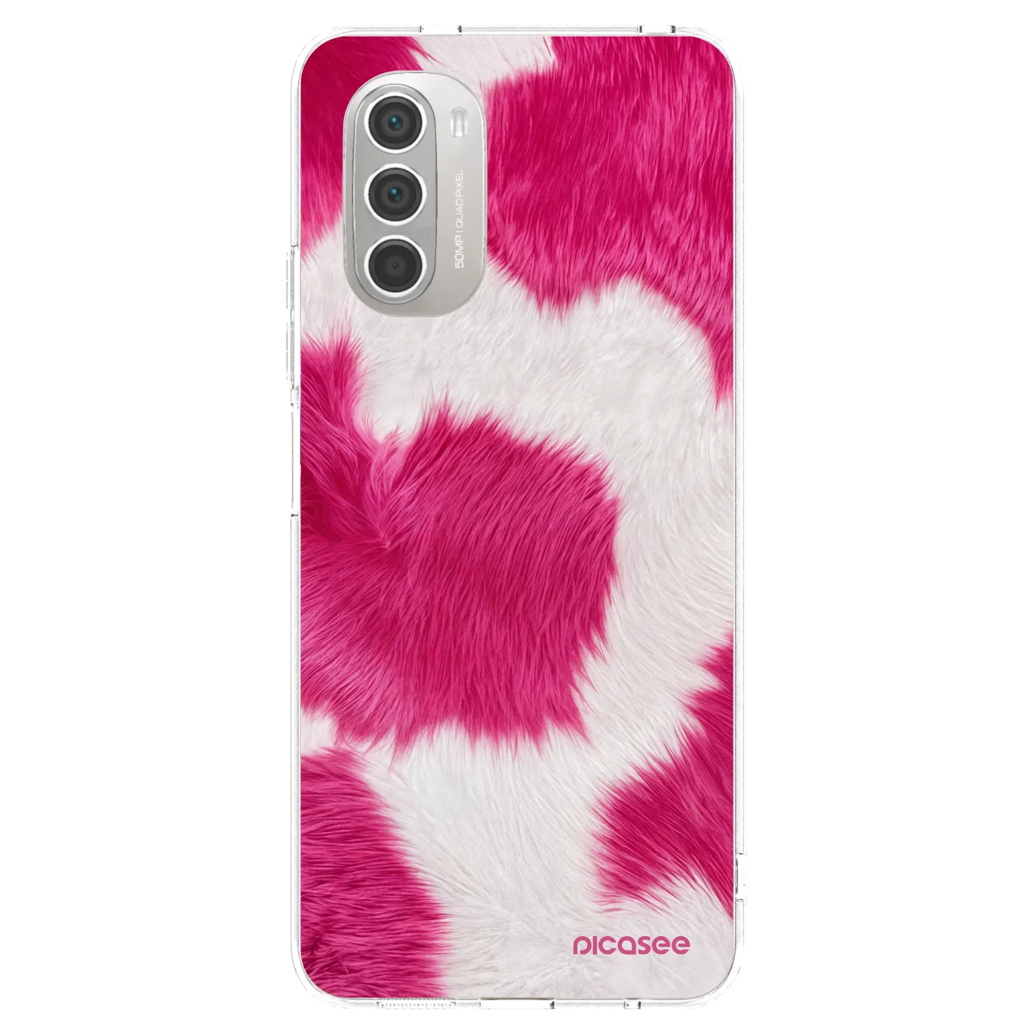 Picasee silikonový průhledný obal pro Motorola Moto G51 - Pink Moo