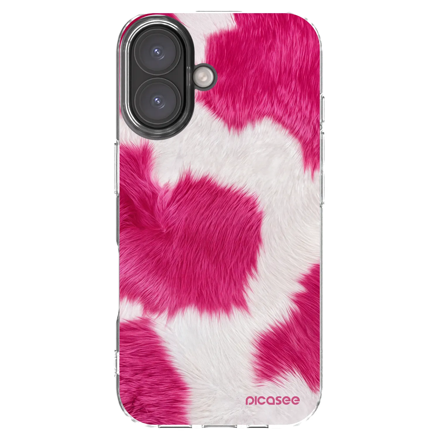 Picasee silikonový průhledný obal pro Apple iPhone 16 - Pink Moo