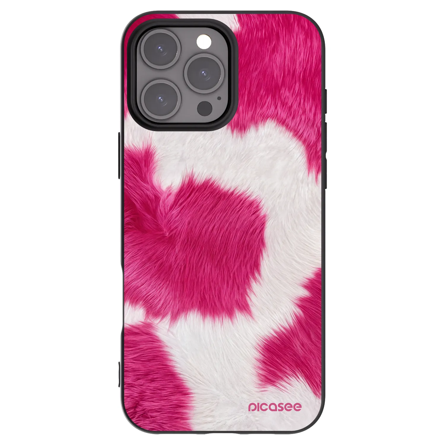 Picasee silikonový černý obal pro Apple iPhone 16 Pro Max - Pink Moo