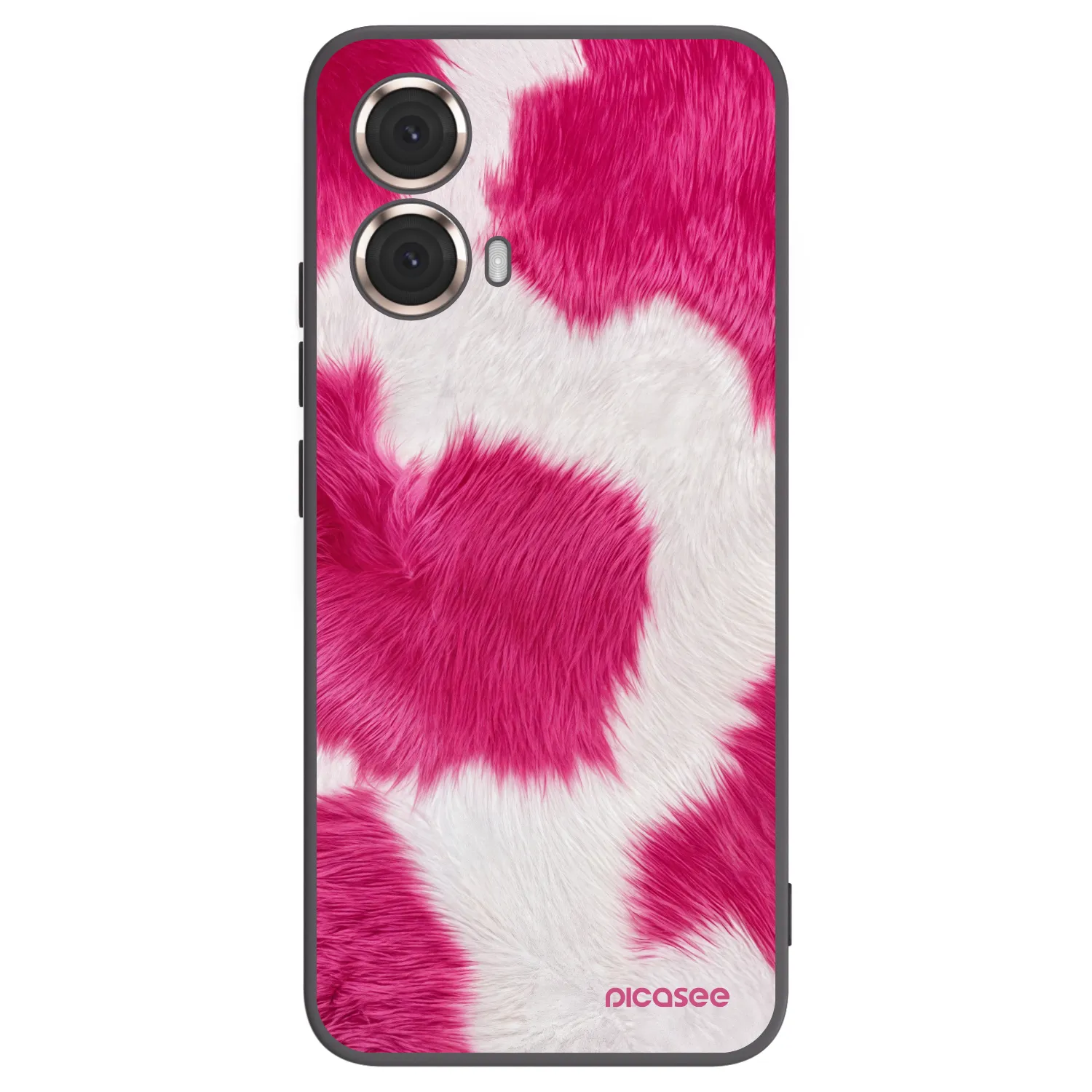Picasee silikonový černý obal pro Motorola Moto G85 - Pink Moo