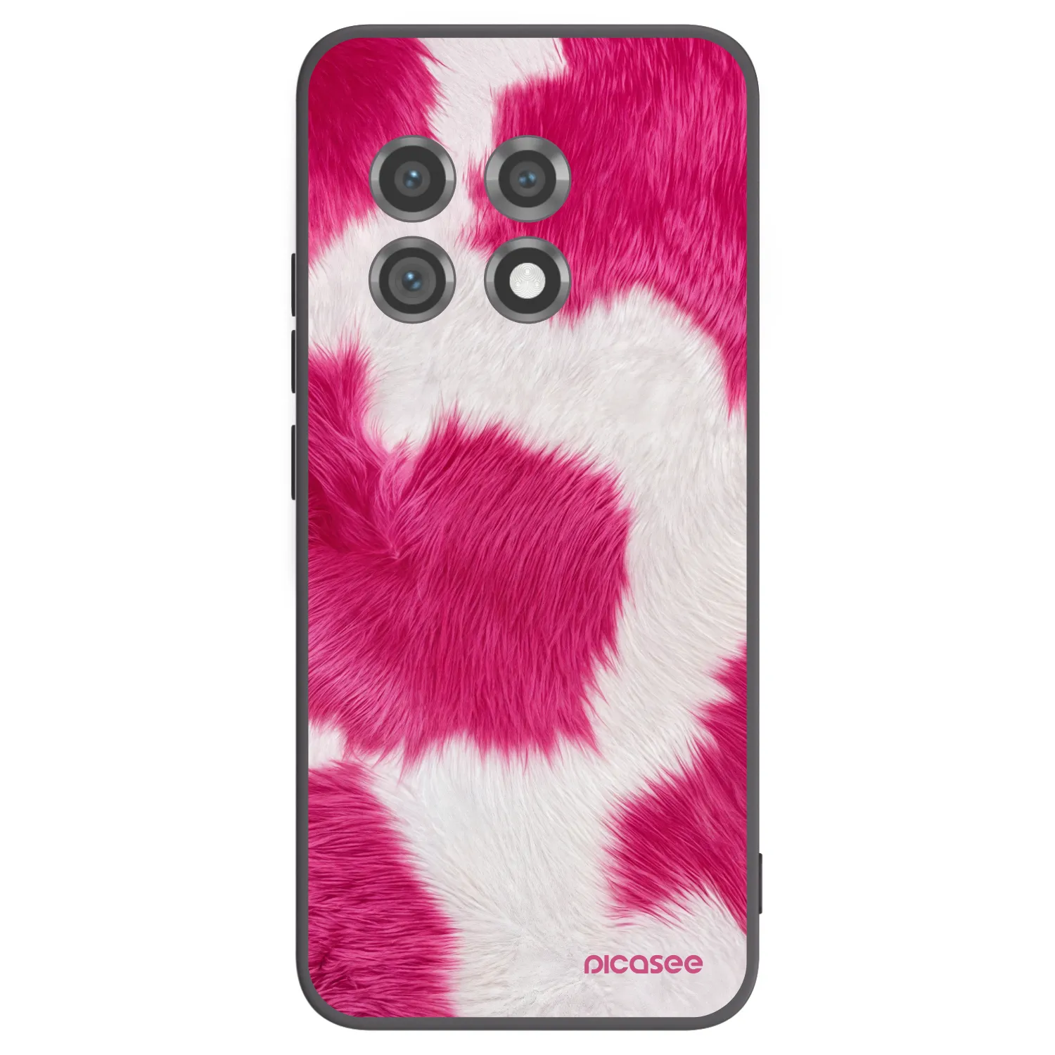 Picasee silikonový černý obal pro OnePlus 11 5G - Pink Moo