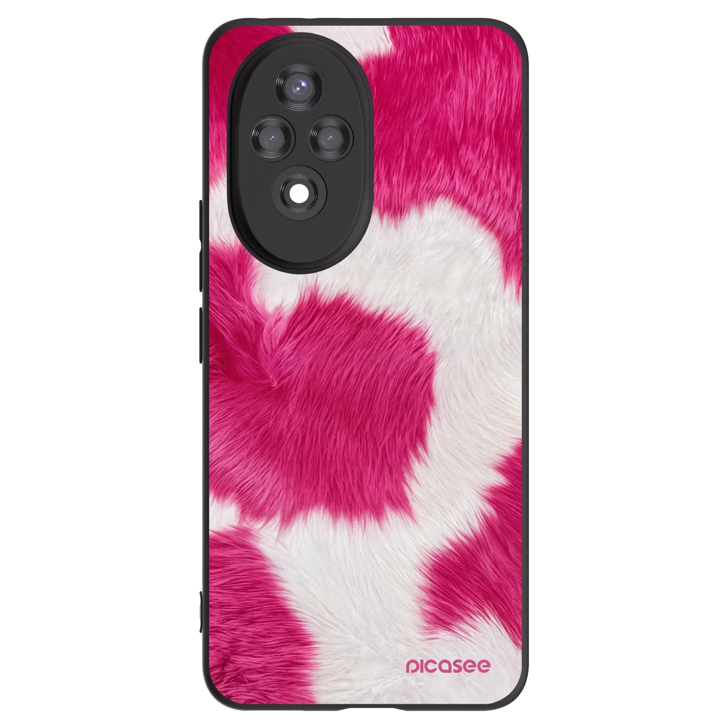 Picasee silikonový černý obal pro Honor 200 Pro 5G - Pink Moo