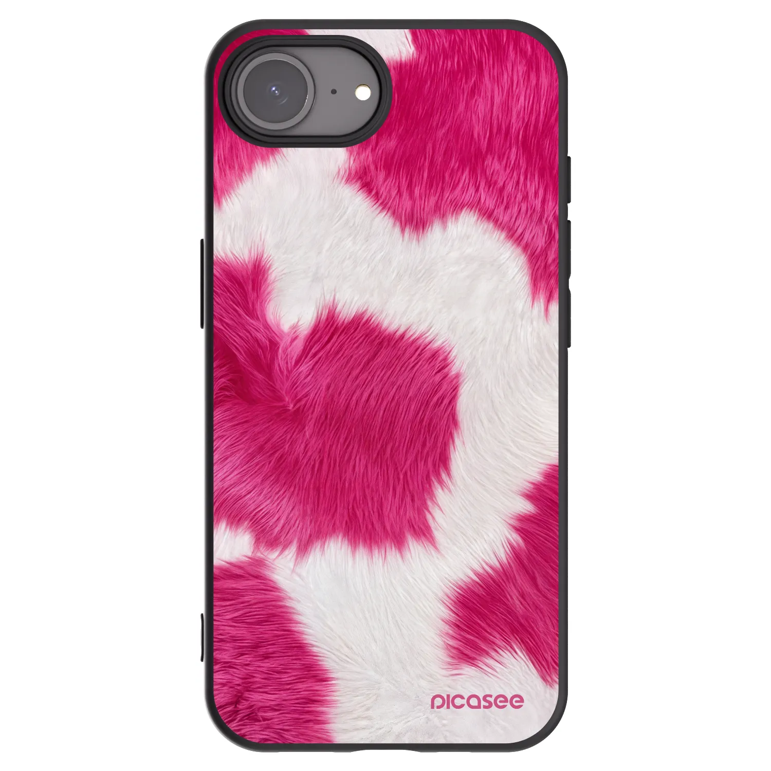 Picasee silikonový černý obal pro Apple iPhone 16e - Pink Moo