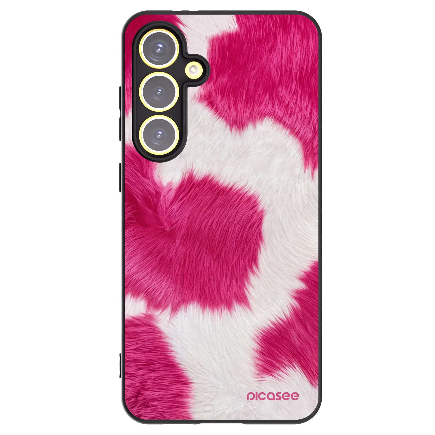 Picasee silikonový černý obal pro Samsung Galaxy S24 FE S721B - Pink Moo