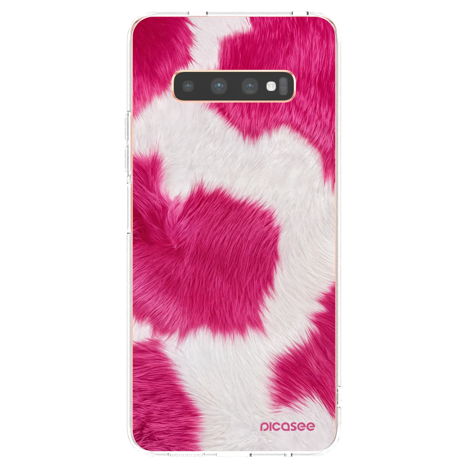 Picasee silikonový průhledný obal pro Samsung Galaxy S10 Plus G975 - Pink Moo