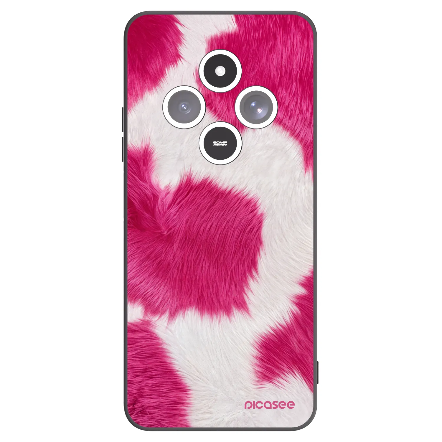 Picasee silikonový černý obal pro Xiaomi Redmi 14C - Pink Moo