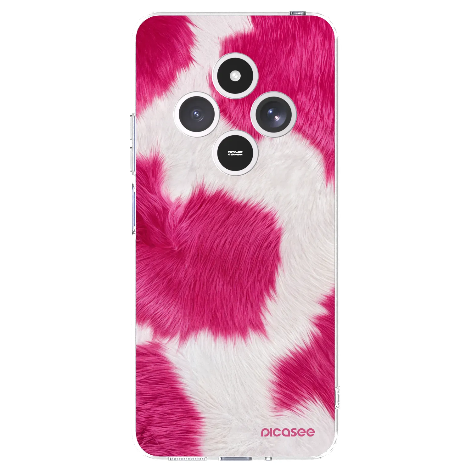 Picasee silikonový průhledný obal pro Xiaomi Redmi 14C - Pink Moo